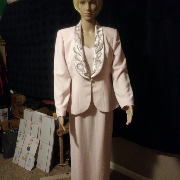 gown with blazer